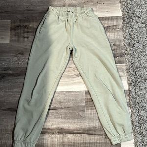 brandy melville sweatpants-light green-barely worn-one size fits all